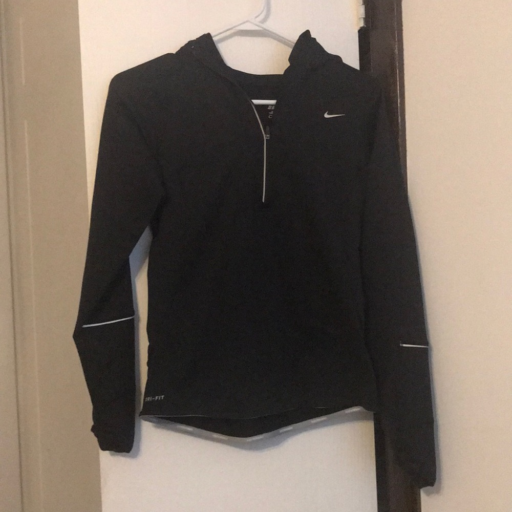 Nike quarter zip dry fit hooded shirt